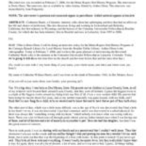 Transcript: Oral history interview with Catharine Wallace Harris, 2006