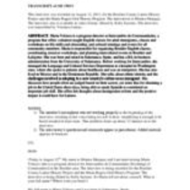 Oral history interview with Maria Velasco, 2013