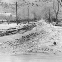 Flood of 1942 damage on Iris Avenue in Boulder