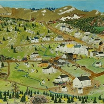 Painting of Caribou as it appeared in the year 1904