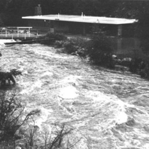 Flood of 1965 : Boulder Creek in flood
