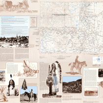 Historic trail map of the Denver 1 x 2 quadrangle, central Colorado
