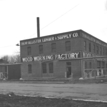 McAllister mill exterior photograph, 1930
