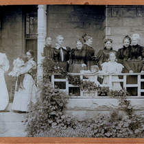 Group on the Whiteley-Hellems house porch