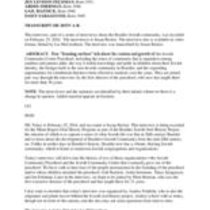 Transcript: Oral history interview with Ellen Berman, Jen Levison Feldman, Ardee Imerman, Gail Raznick, and  Daisy Saragoussi, 2016