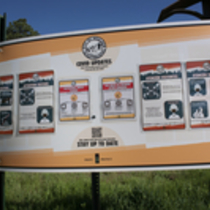 Signs at Mount Sanitas Trail.