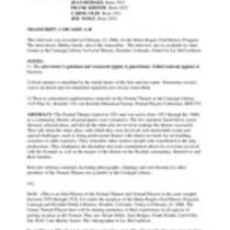 Transcript: Oral history interview with Sarah C. Diller, Jean W. Hodges, Frank Kreith, Carol Olin and Jim Wolf, 2006