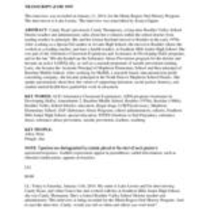 Oral history interview with Candace Hyatt, 2014