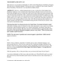 Oral history interview with Alla Levy, 2010