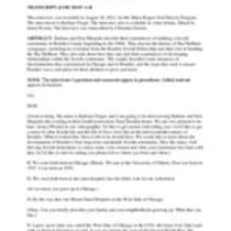 Oral History with Barbara and Donald Margolis, OH1814
