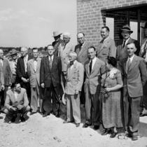 Denver Boulder Turnpike Tollhouse cornerstone ceremony photographs 1951 Sept. 20: Photo 7