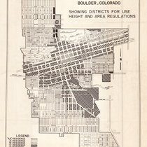 Boulder Map Showing Districts for Use, Height and Area Regulations