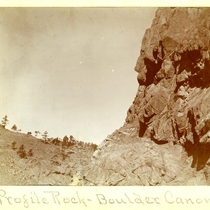 Profile Rock in Boulder Canyon, 1900-1903