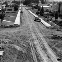 Before and after curb and road construction photographs 1956: Photo 1