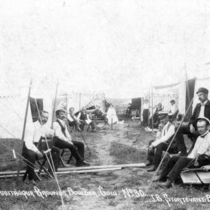 Colorado Chautauqua tents with men: Photo 6 (S-1189)