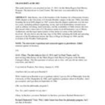 Oral history interview with John Buttny, 2013