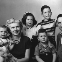 Bert and Dorothy Johnson family, portrait and documents