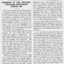 Boulder Canon Sentinel, February 1, May 1 and August 1, 1934