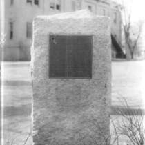 First school house monument photograph, 1919