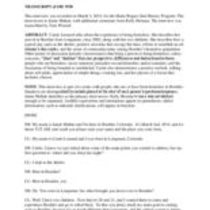 Oral history interview with Carrie Leonard, 2014