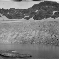 Arapaho Glacier from Terminal Lake panorama, undated