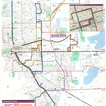 Bicycle, Pedestrian, and RTD maps