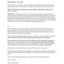 Oral history interview with Alice O'Dell Brink, 2007