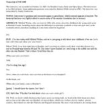 Oral history interview with Mildred Walton, 2007