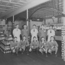 Skaggs grocery store interior showing meat department photograph, 1929: Photo 2