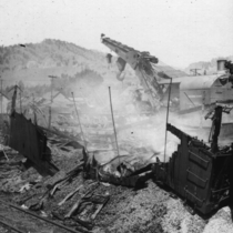 Boulder freight depot explosion photograph, 1907