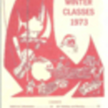Winter class schedule: 1978