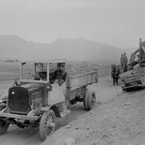 Loading a truck photograph, undated: Photo 2