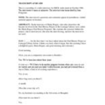 Transcript: Oral history interview with Maria M. Rogers, 1986