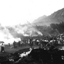 Depot explosion panorama photograph, 1907