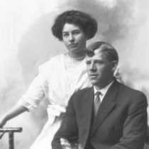 Mr. and Mrs. Frank Johnson and baby portraits