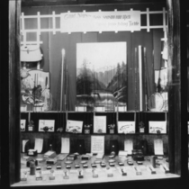 McAllister Company fishing gear window display photograph, 1925