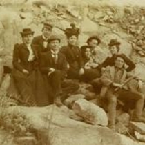 Groups in the mountains, mounted photographs
