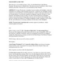 Oral history interview with George Woodward, 2011