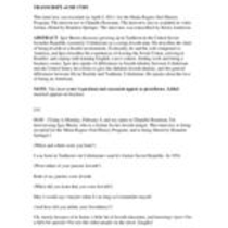 Oral history interview with Igor Shtern, 2011