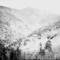 Slide Mine in Boulder County, Colorado from hill photograph, 1918