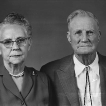 A. A. and Dora Johnson, portrait and documents