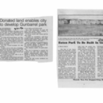 Boulder (Colo.) parks and recreation clippings: Eaton Park