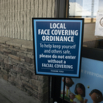 Signs at King Soopers.