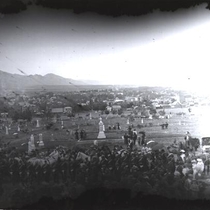 Columbia Cemetery people at gravesides photographs, [1880-1899]: Photo 5 (S-867)