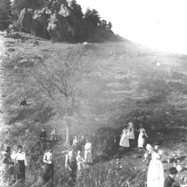 Groups of people posed among rocks photographs, 1890-1910: Photo 4