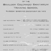 Training School for Nursing Commencement Programs, 1915, 1916, 1928, 1946