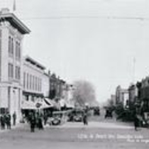 Broadway and Pearl Streets in Boulder, Colorado photograph, 1921