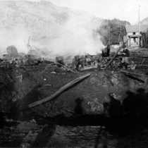 Boulder Freight Depot crater after the fire and explosion: Photo 2