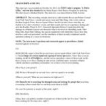 Oral history interview with Search and Rescue Teams, 2013