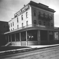 Monticello Hotel and Miles Hotel photograph, 1917